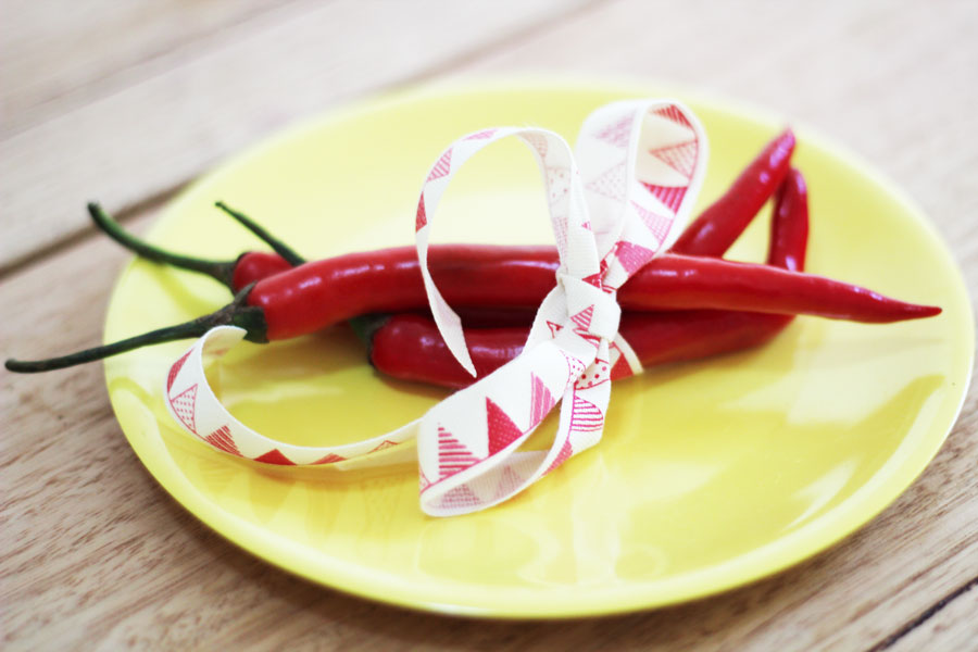 picture of ribbon wrapped chillies